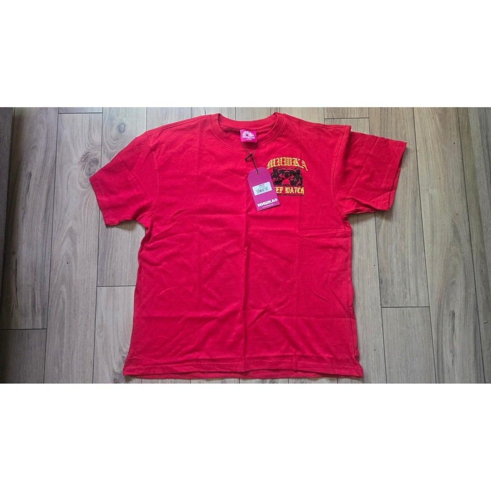 Mishka Brooklyn Mort Keep Watch Red Graphic T-Shirt Mens Medium MSK-152 NEW